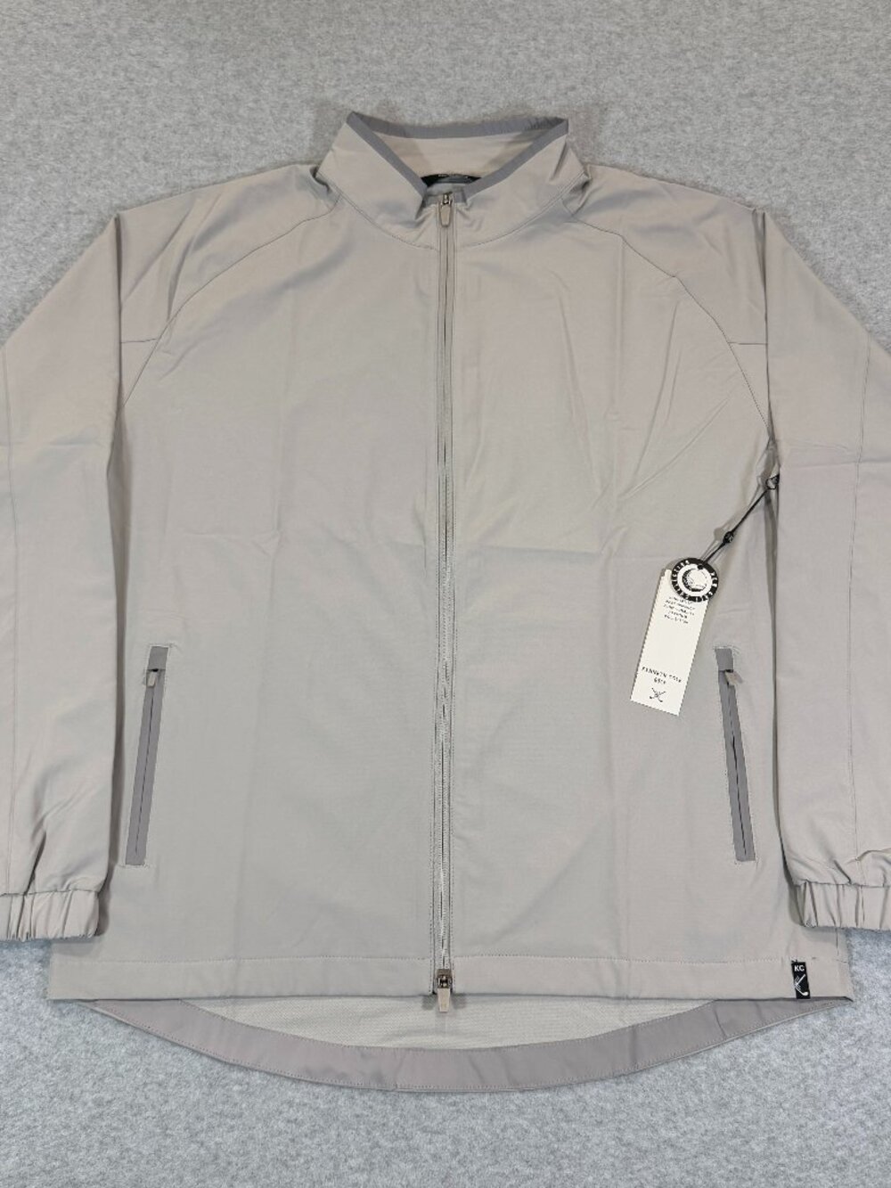 Kenneth Cole Golf Mens Full Zip Performance Windbreaker Jacket Large Grey NWT